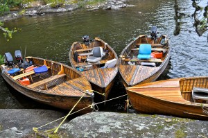 The cedar strip boats are both great to look at and to fish from.