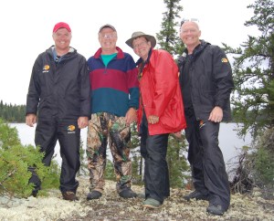 A group shot in one of the portage lakes.
